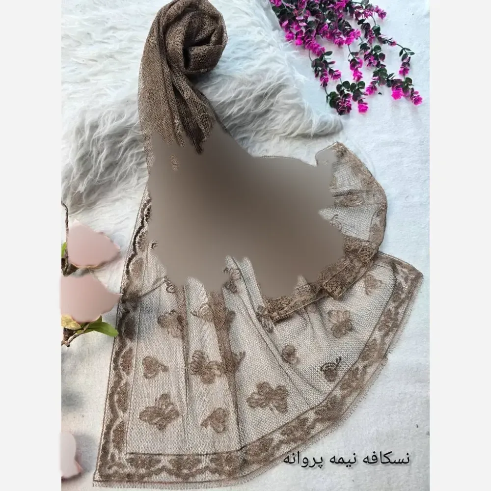 شال تور دانتل مجلسی ابعاد 180 در 70 سانتیمتر