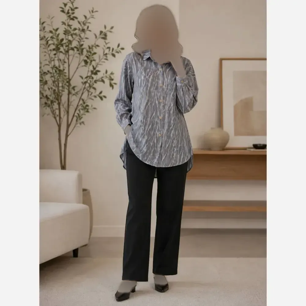 ست شومیز و شلوار زنانه جنس لاریس درجه یک سایز 38 تا 48
