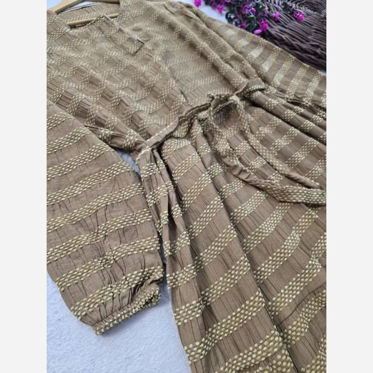 پیراهن ساحلی زنانه جنس مراکشی کوک دوزی فری سایز 38 تا 48 مدل جیب دار و کلوش