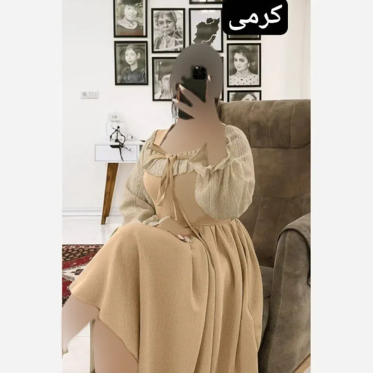 پیراهن زنانه مدل ترانه جنس شانتون و مراکشی فری سایز تا 46