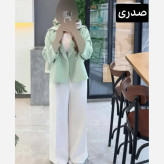 کت و شلوار زنانه مدل پریناز جنس مازراتی فری سایز تا 46