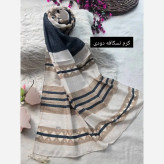 شال نخی اسلپ طرحدار مدل بهدخت ابعاد 180 در 67 سانتیمتر