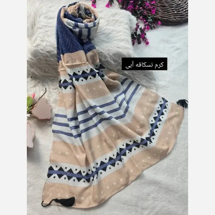شال نخی اسلپ طرحدار مدل بهدخت ابعاد 180 در 67 سانتیمتر