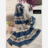شال نخی اسلپ طرحدار مدل بهدخت ابعاد 180 در 67 سانتیمتر