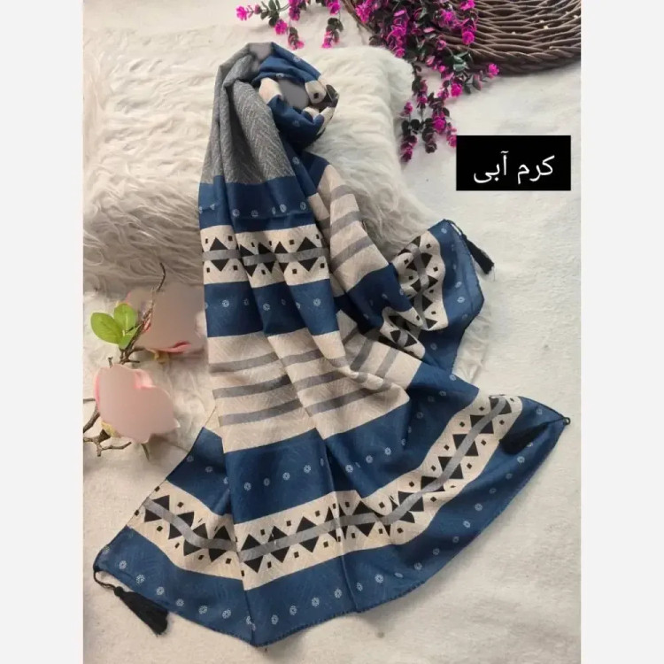 شال نخی اسلپ طرحدار مدل بهدخت ابعاد 180 در 67 سانتیمتر