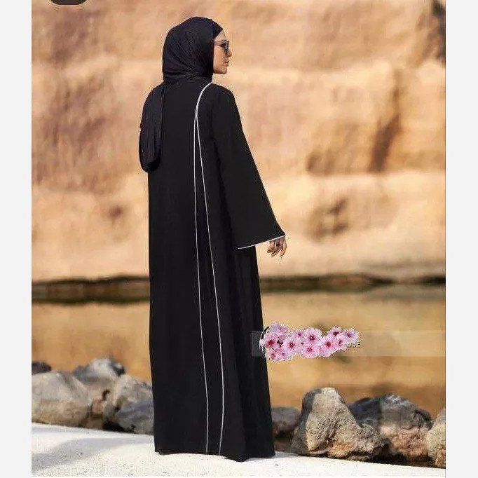 عبای زنانه مدل فرحناز جنس الیزه درجه یک فری سایز تا 50