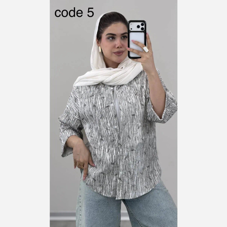 شومیز زنانه مدل میونا جنس ینزی نگین دار فری سایز 36 تا 46