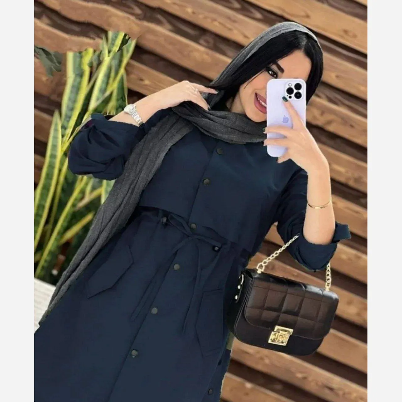 مانتو زنانه مدل کلارا جنس مکانیک پرشین فری سایز 38 تا 46 کمر گت دار