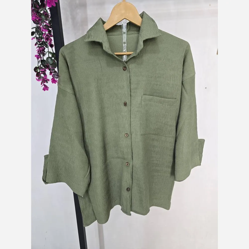 شومیز گیسو جنس مراکشی کبریتی فری سایز 36 تا 46