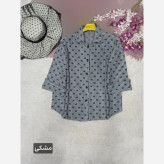 شومیز پنبه زارا شاین دار رنگین فری سایز
