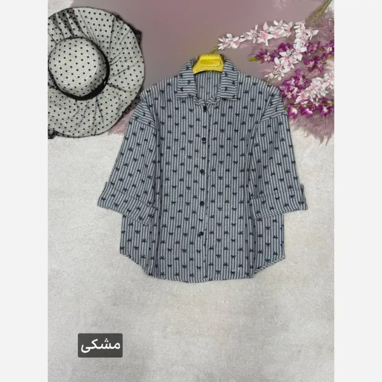 شومیز پنبه زارا شاین دار رنگین فری سایز