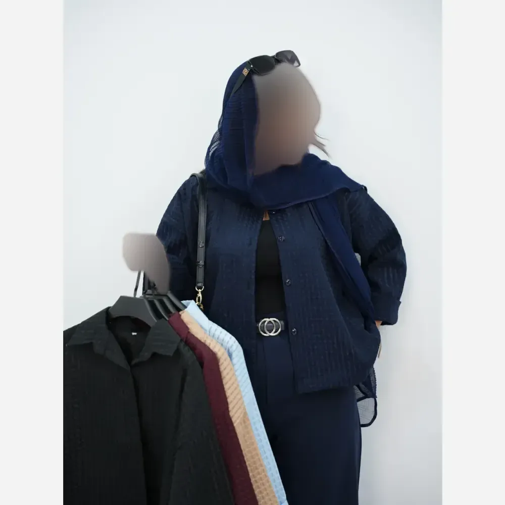 شومیز باکسی حصیری خنک و سبک زنانه فری سایز