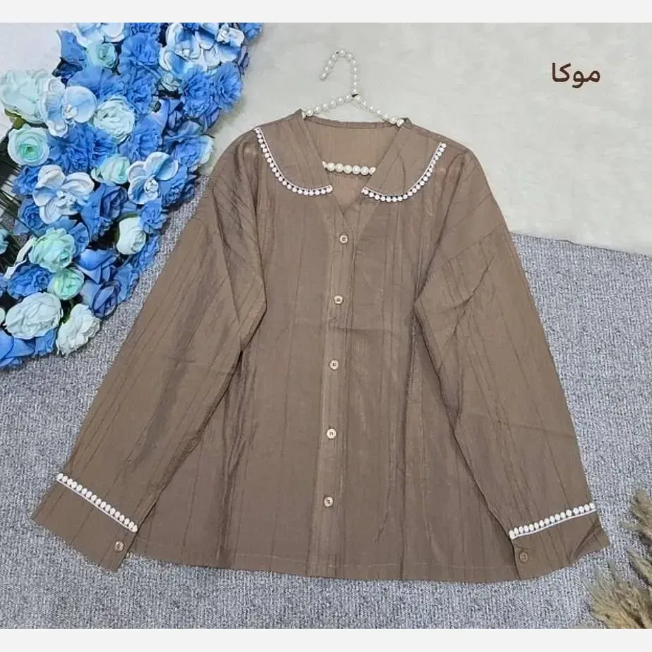 شومیز شیشه ای یسنا جنس درجه یک فری سایز مناسب سایز 38 تا 48
