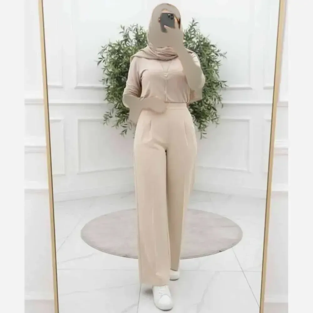 شلوار بگ زنانه مازراتی پشت کش دار رنگ بندی متنوع سایز L تا XXL