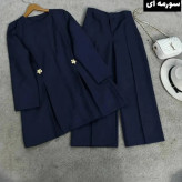 ست مانتو و شلوار زنانه جنس مازراتی مدل ثریا فری سایز