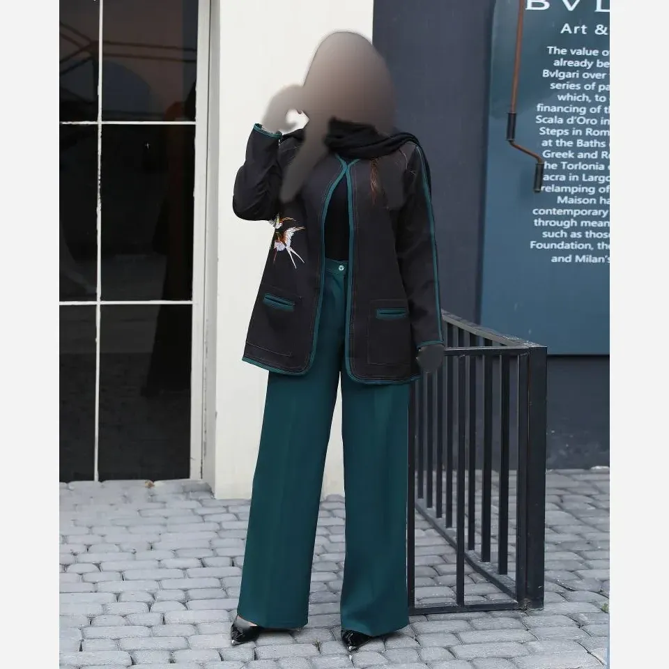 کت شلوار مازراتی گلدوزی شیک مدل پرستو سایز 40 تا 50