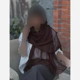 شال ساده دور گان تور دانتل رنگ شکلاتی و سرمه ای ابعاد 180 در 70 سانتیمتر