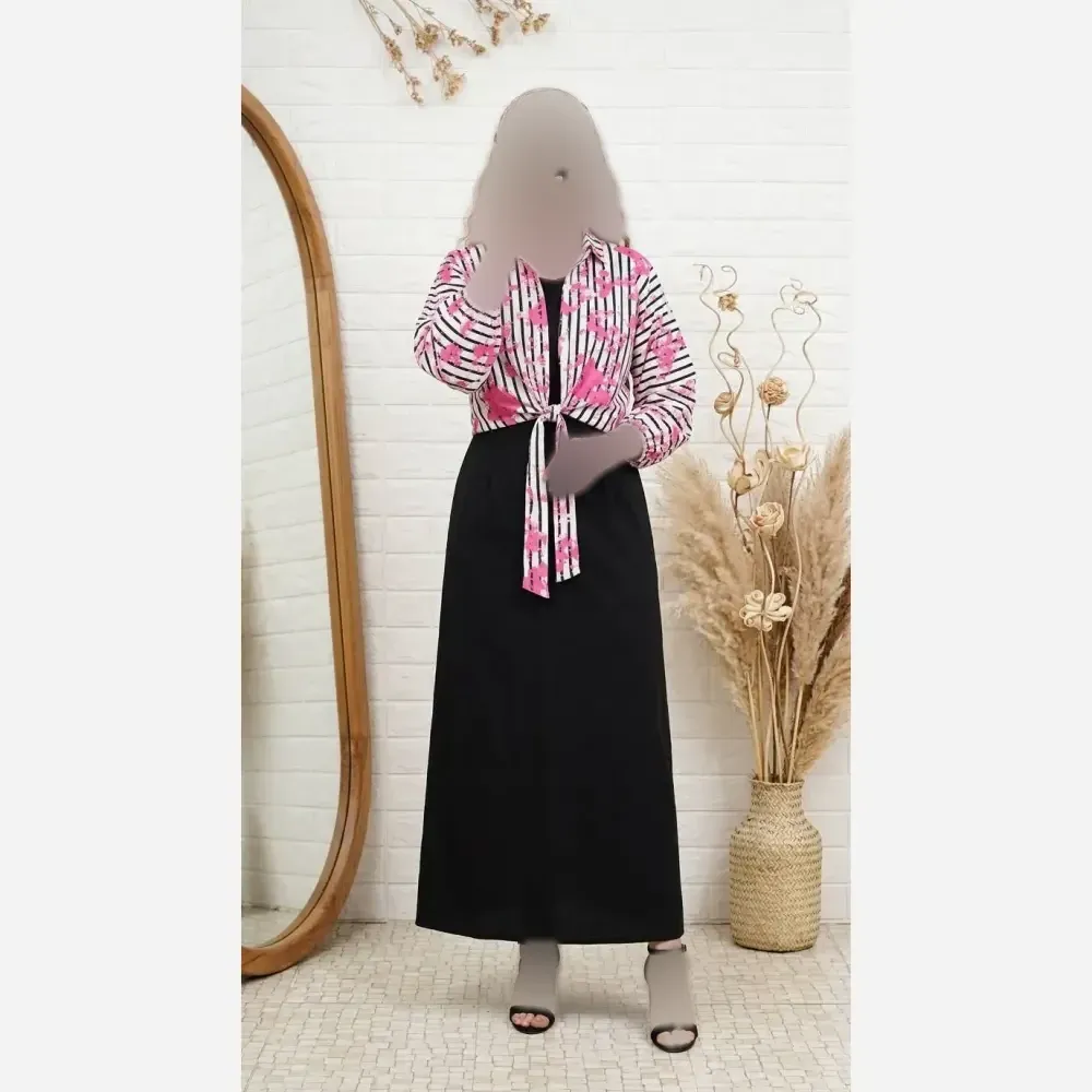 ست سارافون و شومیز نخی و شانتون زنانه فری سایز