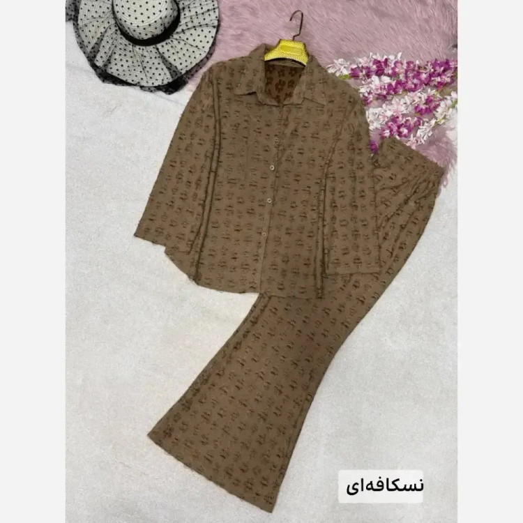 ست ست شومیز شلوار زنانه مراکشی زاپدار فری سایز