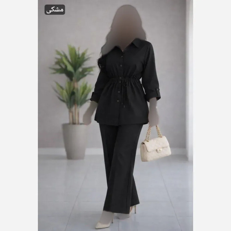 ست شومیز شلوار هانیا جنس ایوا درجه یک سایز 38 تا 48