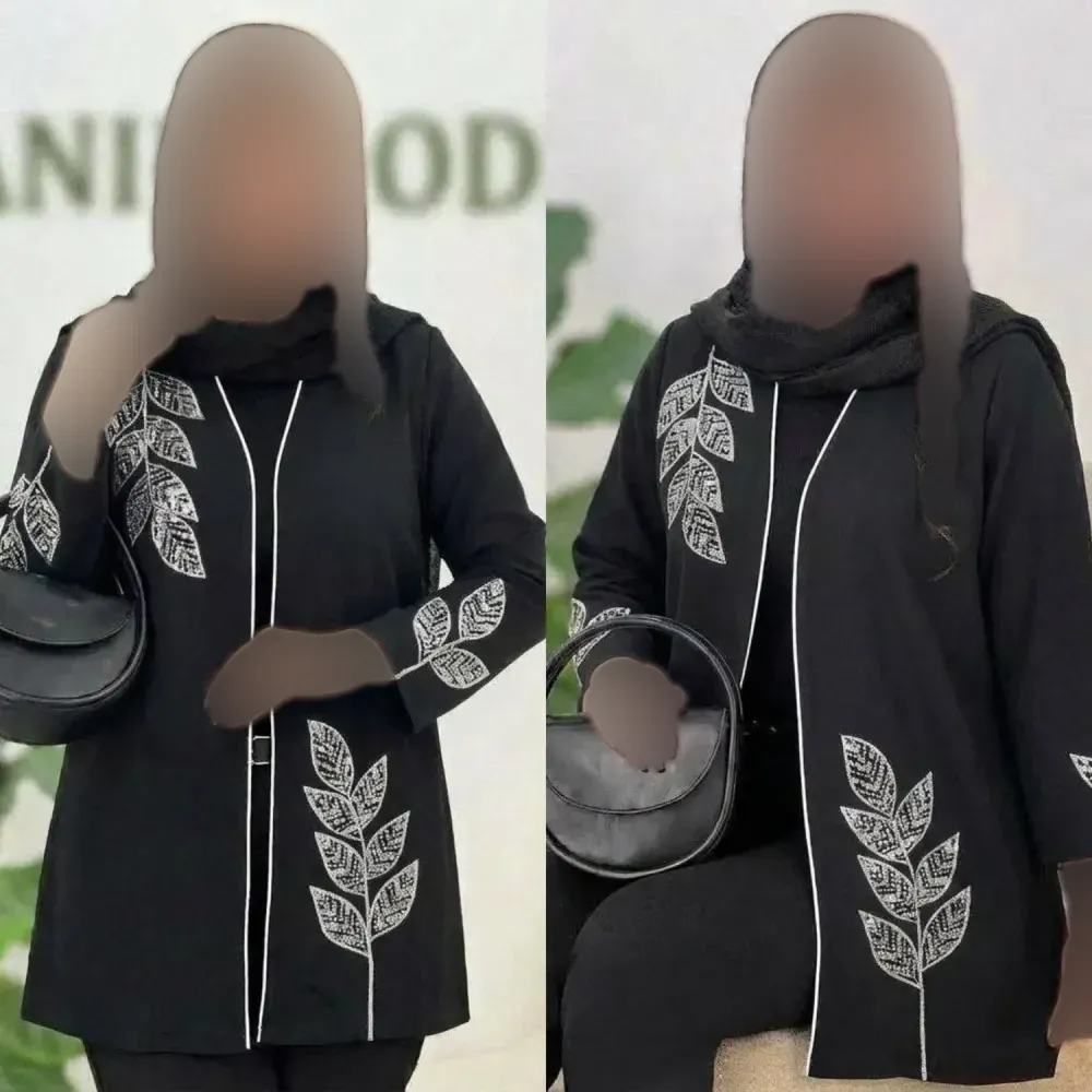 مدل غزاله شومیز مجلسی مشکی جنس پرشین فری سایز