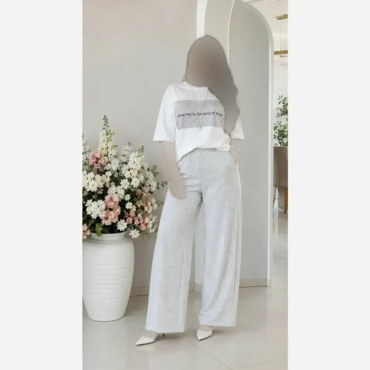 ست تیشرت شلوار dance گلکسی نخ پنبه زنانه فری سایز 38 تا 48 رنگبندی متنوع