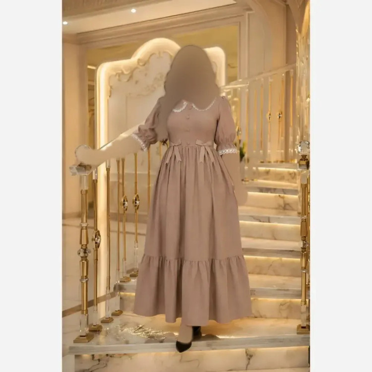 پیراهن عروسکی مازراتی مانیا کمربنددار سایز فری تا 46