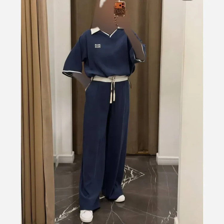ست تیشرت و شلوار مازراتی miu miu جنس مازراتی درجه یک سایز 38 تا 48