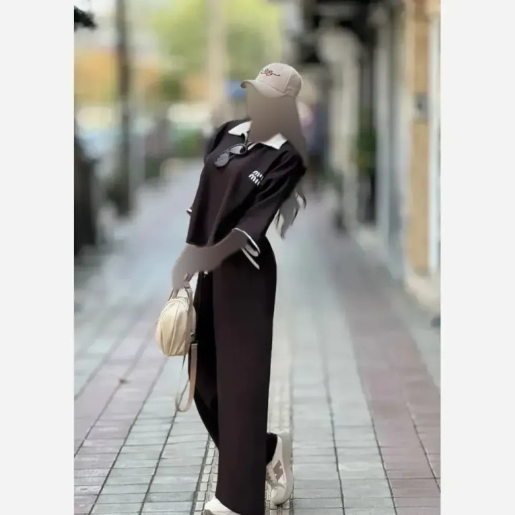 ست تیشرت و شلوار مازراتی miu miu جنس مازراتی درجه یک سایز 38 تا 48