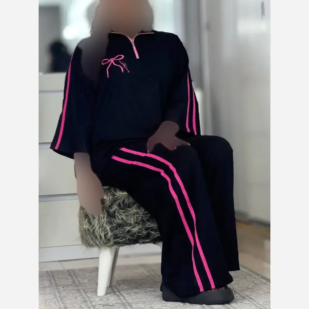 ست ژاله نخ پنبه کیفیت بالا فری سایز 38 تا 46 رنگبندی سفید مشکی صورتی مشکی