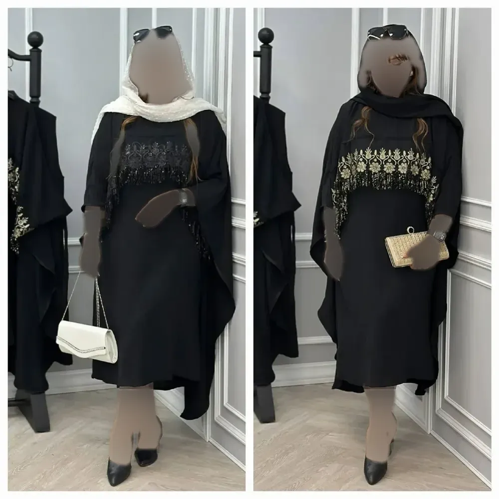 ست پیراهن رویه دار فاخر کرپ بوگاتی فری سایز طلایی