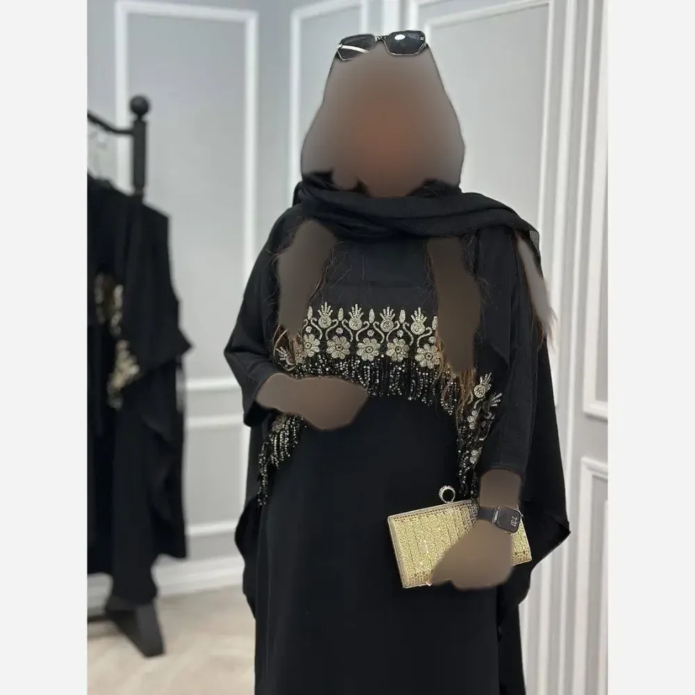 ست پیراهن رویه دار فاخر کرپ بوگاتی فری سایز طلایی