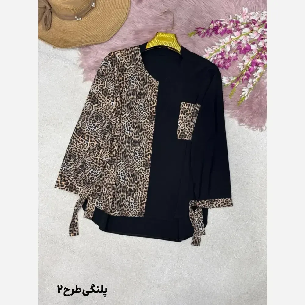 شومیز طرحدار نجلا کرپ بوگاتی زنانه سایز 38 تا 50