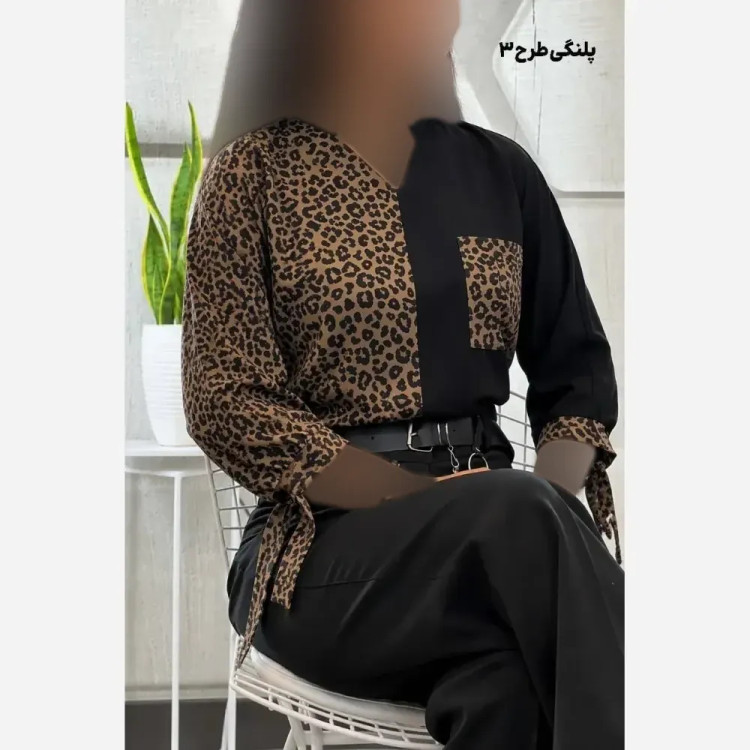 شومیز طرحدار نجلا کرپ بوگاتی زنانه سایز 38 تا 50
