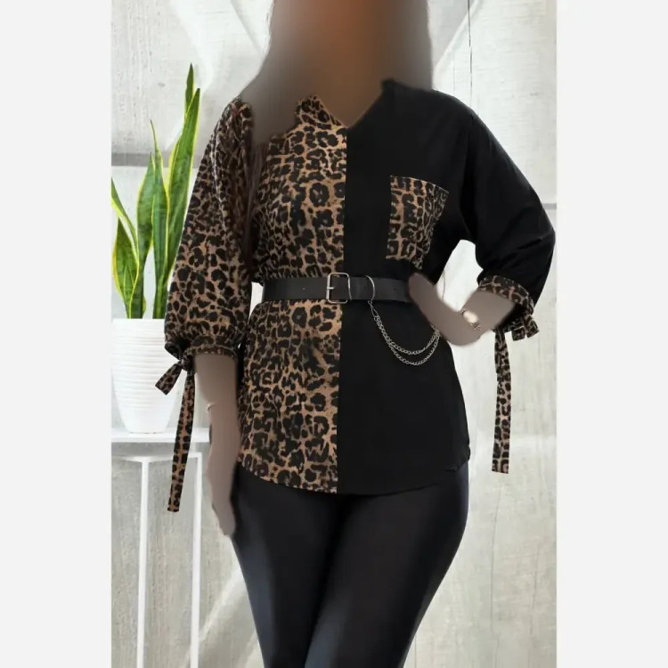 شومیز طرحدار نجلا کرپ بوگاتی زنانه سایز 38 تا 50