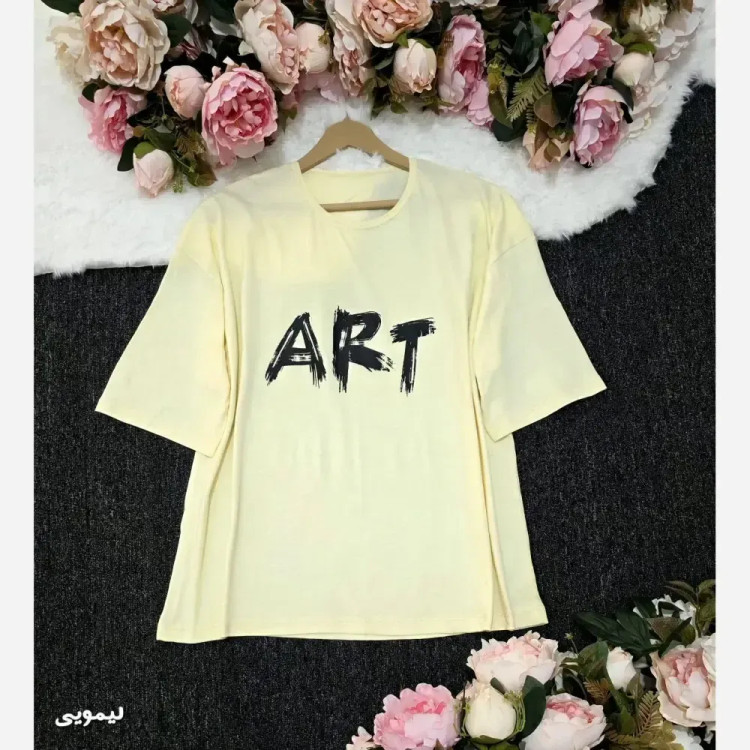 تیشرت باکسی ART پنبه 100٪ فری سایز زنانه اورسایز شیک
