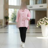 مانتو باکسی ستایش لنین پنبه بدون آبرفت در رنگبندی متنوع فری سایز