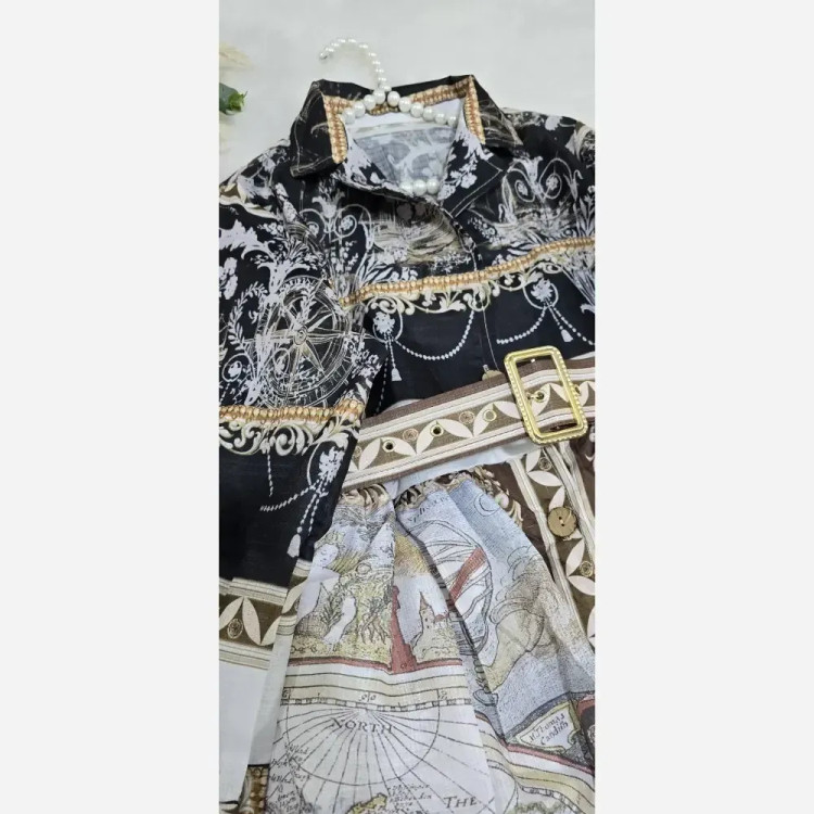 پیراهن طرح ترک سمین ساتن ابریشم اعلا فری سایز تا 48 قد 120 کمربند دار