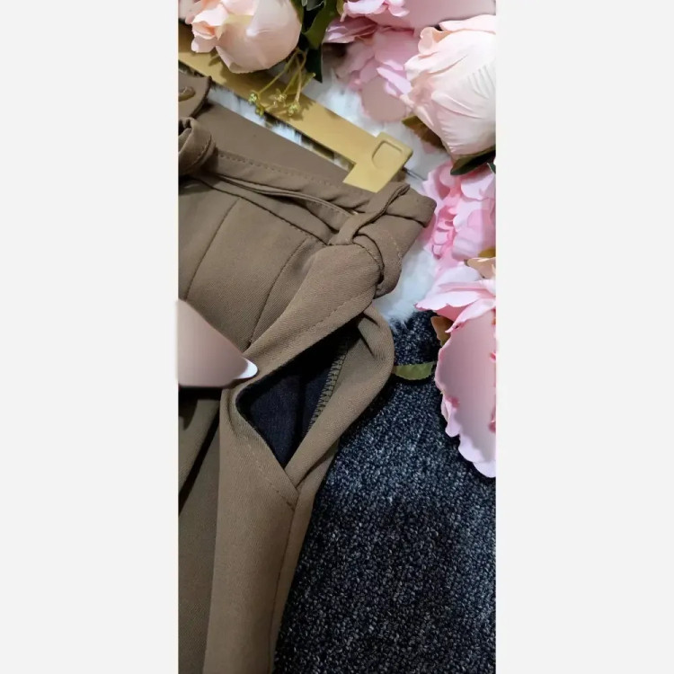 شلوار فول بگ ریزشی زنانه کرپ مورگان درجه یک سایز بزرگ