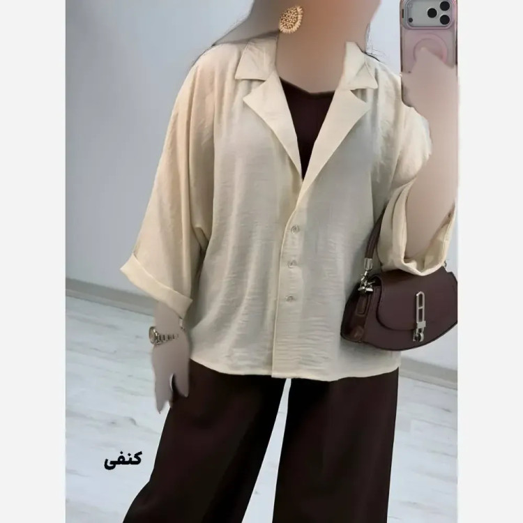 شومیز شانتون زنانه کمند فری سایز 38 تا 48 در رنگبندی متنوع