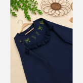 مانتو الیاف لینن مارگریت گلدوزی شده فری سایز 36 تا 50