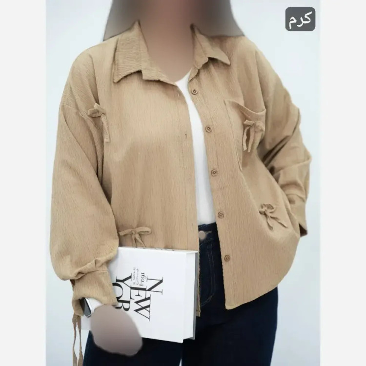شومیز عروسکی گیسو کراش پفکی درجه یک سایز 38 تا 46 در رنگ های سبز، طوسی، نسکافه ای، نقره ای، کاربنی، کرم و یشمی