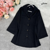 شومیز باکسی جیب دوبل داکرون زنانه در رنگهای کله غازی، زرشکی، آبی، کاربنی و سایزهای 1 و 2