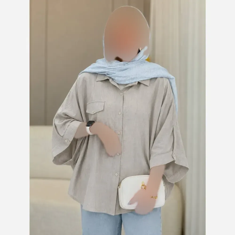 پانچ شانتون آفتاب فری سایز زنانه جنس شانتون اعلا