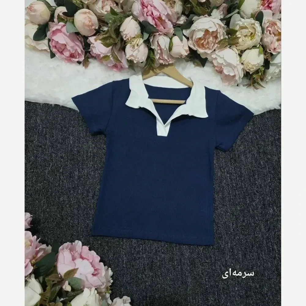 پولوشرت زنانه نخ پنبه کبریتی مدل آریانا فری سایز رنگ سبز طوسی کرم سفید سرمهای
