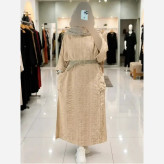 کفتان کوک دوزی تیارا فری سایز کمربند دار
