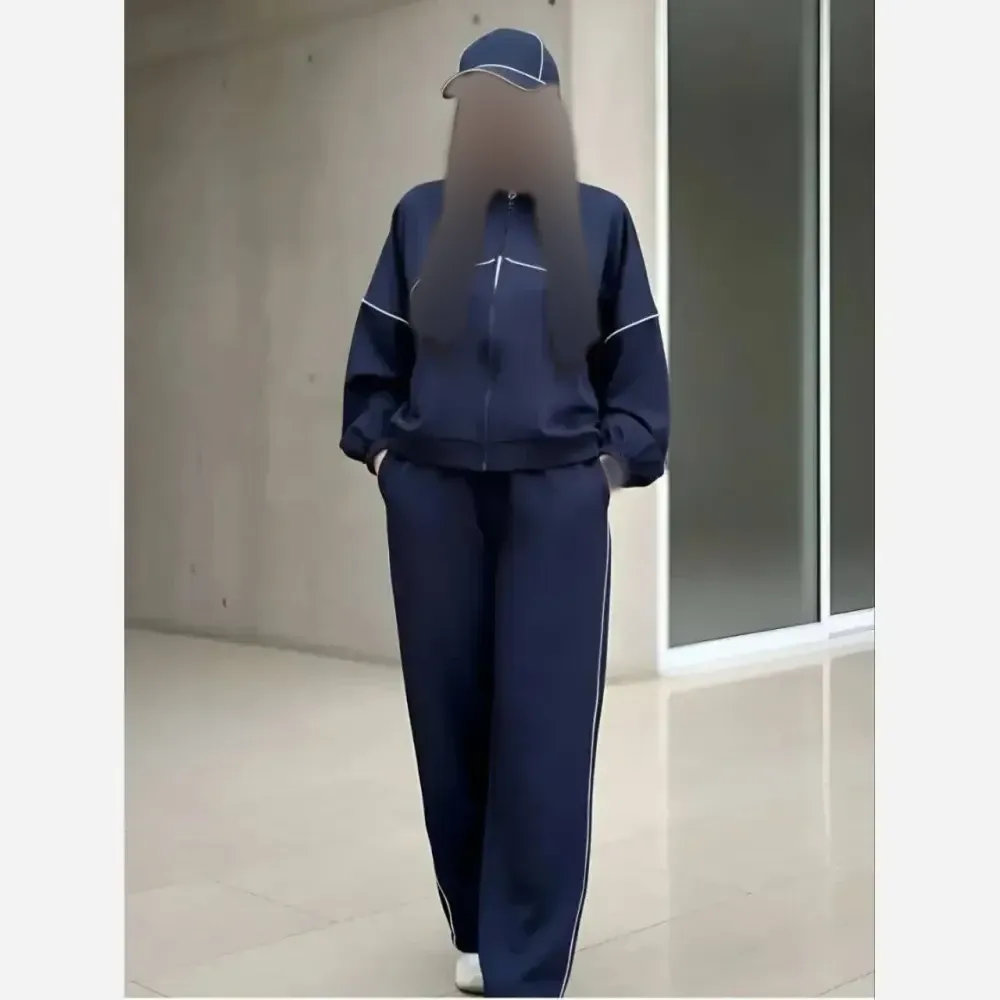 ست سویشرت و شلوار زنانه مدل مستانه جنس مازراتی رنگ مشکی و سورمه ای و شکلاتی سایز فری 36 تا 46