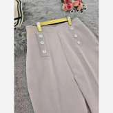 شلوار دمپا گشاد کمر دکمه ای جنس مازراتی اعلا