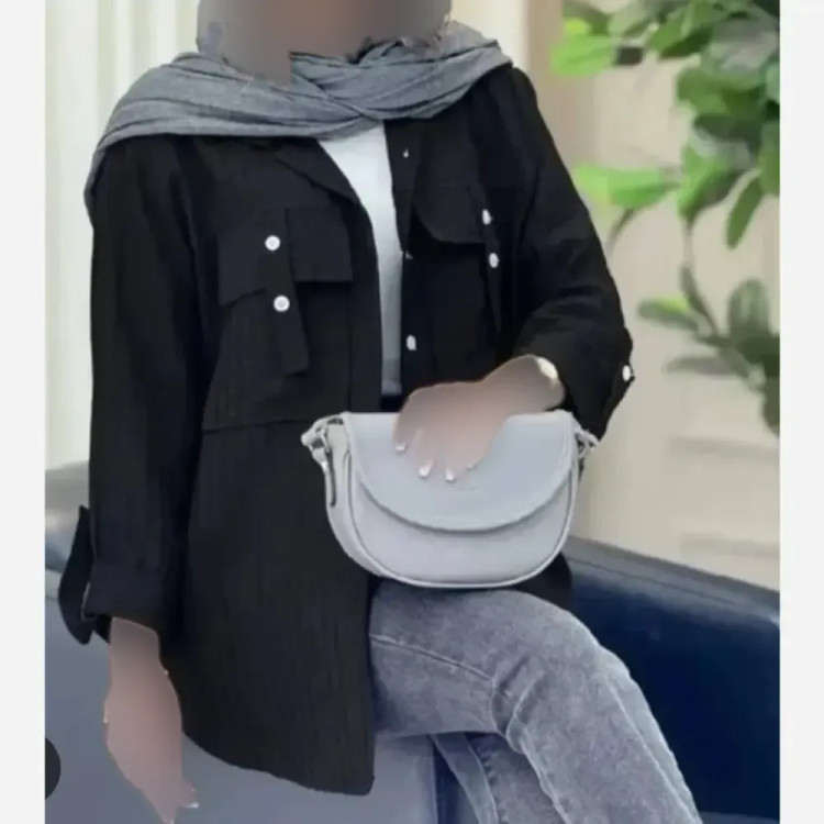 شومیز زنانه جیل صلیبی جنس ایوا درجه یک خنک و سبک سایز 38 تا 46