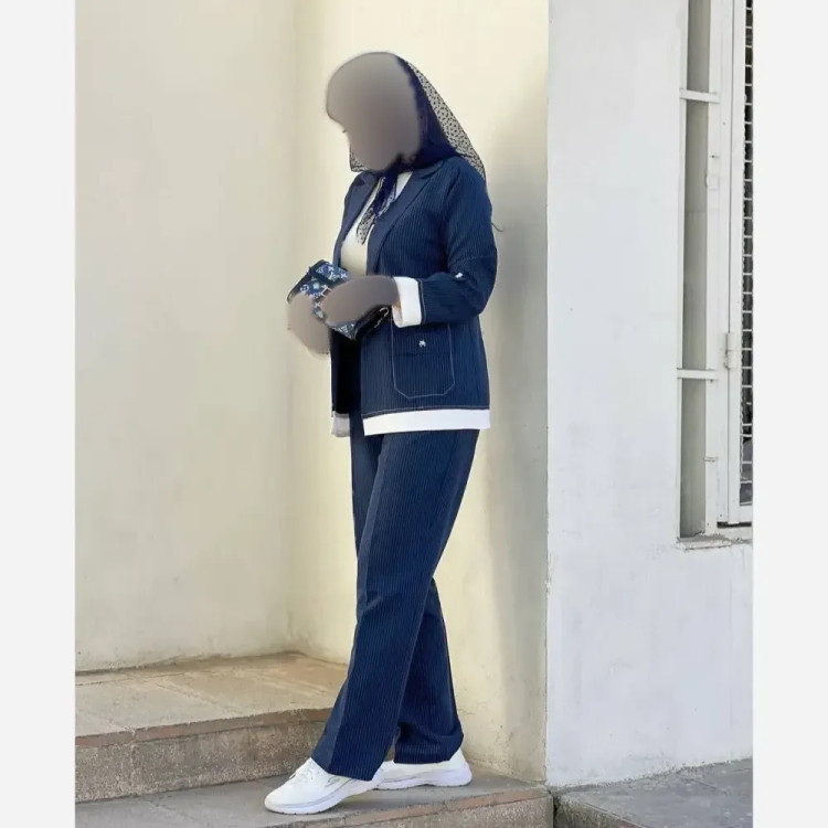 ست کت و شلوار دیپلمات زنانه مکانیک پرشیا فری سایز جیب دار